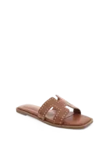Billini Gordy Sandal in Tan with Gold Stud