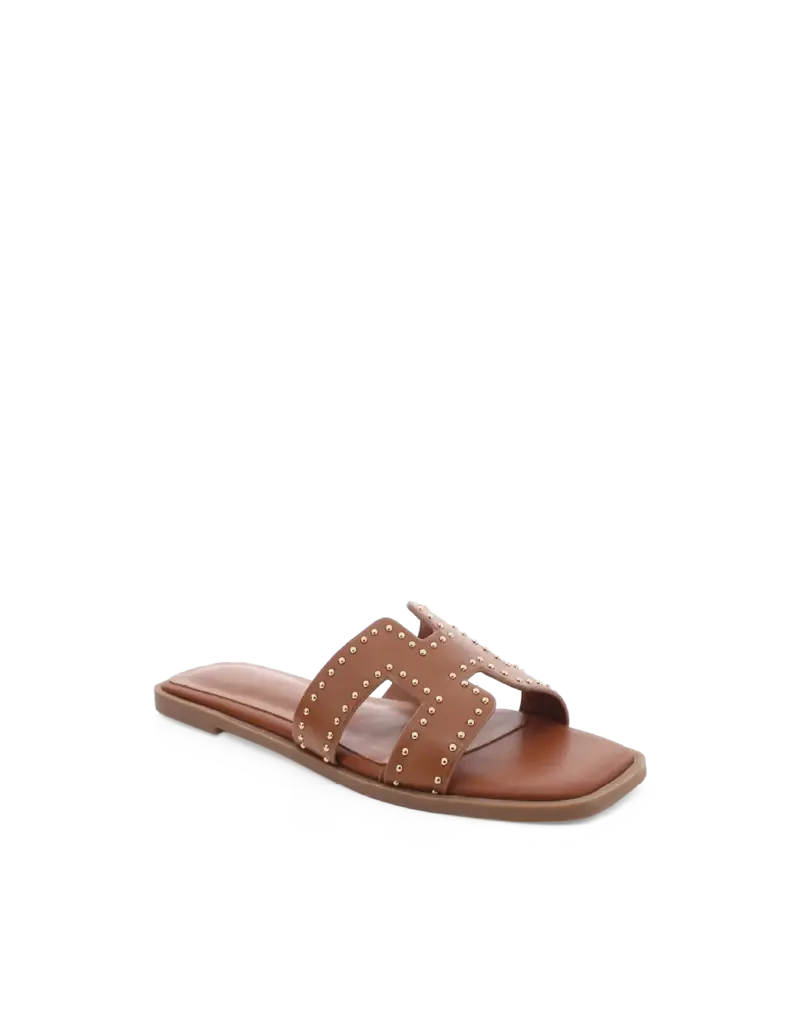 Billini Gordy Sandal in Tan with Gold Stud