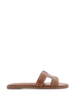 Billini Gordy Sandal in Tan with Gold Stud