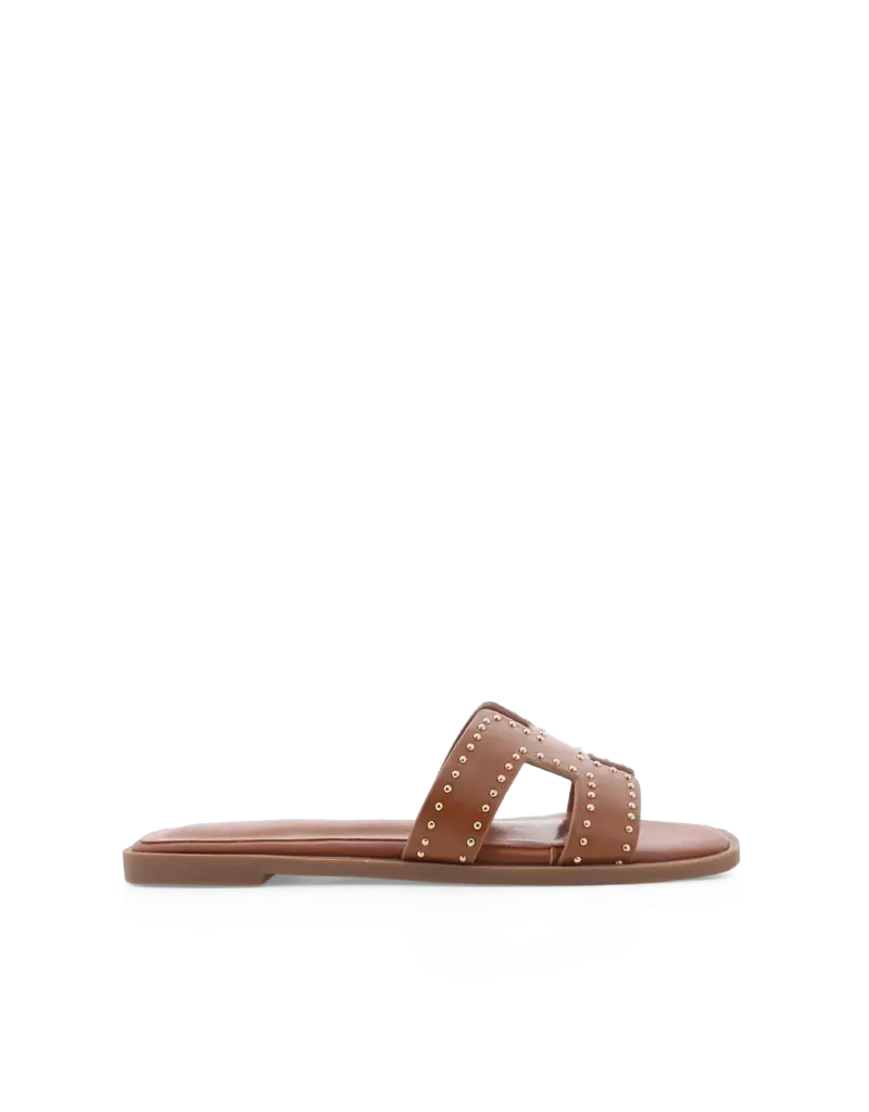 Billini Gordy Sandal in Tan with Gold Stud