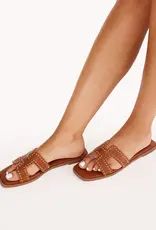 Billini Gordy Sandal in Tan with Gold Stud