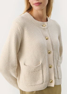 Part Two Mika Chenille Cardigan with Gold Buttons