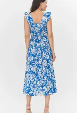 Greylin Daria Smocked Print Midi Dress