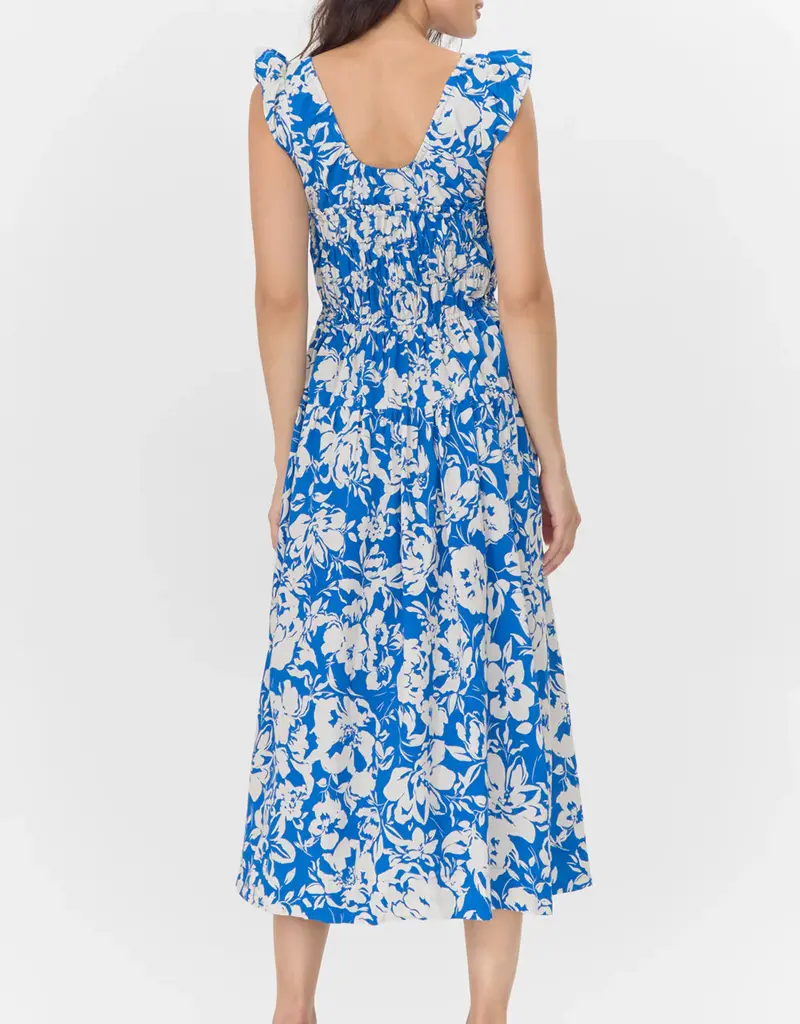 Greylin Daria Smocked Print Midi Dress