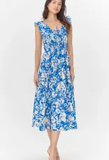 Greylin Daria Smocked Print Midi Dress