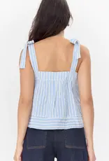 Greylin Vera Tie Shoulder Striped Easy Top