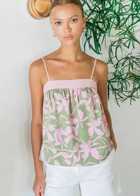 Greylin Naeli Sleeveless Top With Contrast Detail