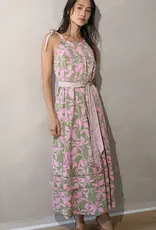 Greylin Nali Print Tie Shoulder Maxi Dress
