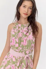 Greylin Nali Print Tie Shoulder Maxi Dress