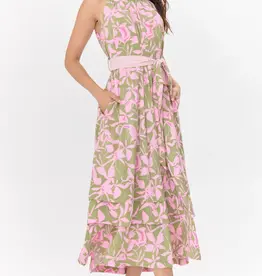 Greylin Nali Print Tie Shoulder Maxi Dress