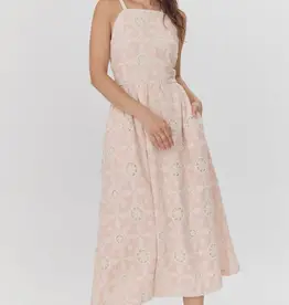 Greylin Audrey Cotton Eyelet Midi Dress