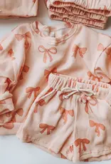 Fancy Schmancy Baby Kids Pink Bow Waffle Lounge Set