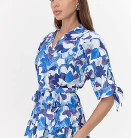 Adelyn Rae Mona Textured Drop Waist Midi Dress