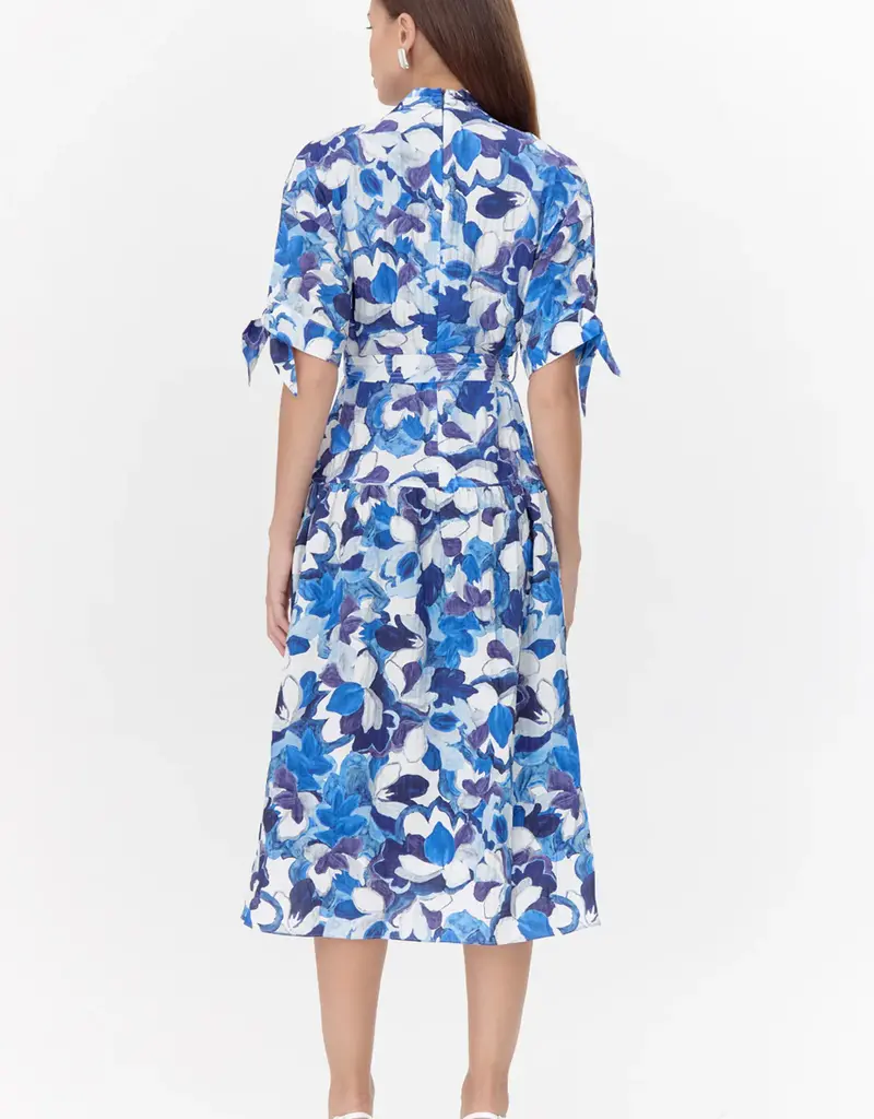 Adelyn Rae Mona Textured Drop Waist Midi Dress