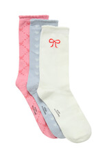 ICHI Accessories Bow Sock 3 Pack