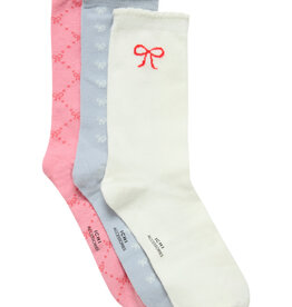 ICHI Accessories Bow Sock (3 Pack)