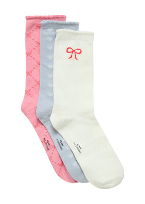ICHI Accessories Bow Sock (3 Pack)