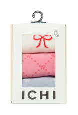ICHI Accessories Bow Sock 3 Pack