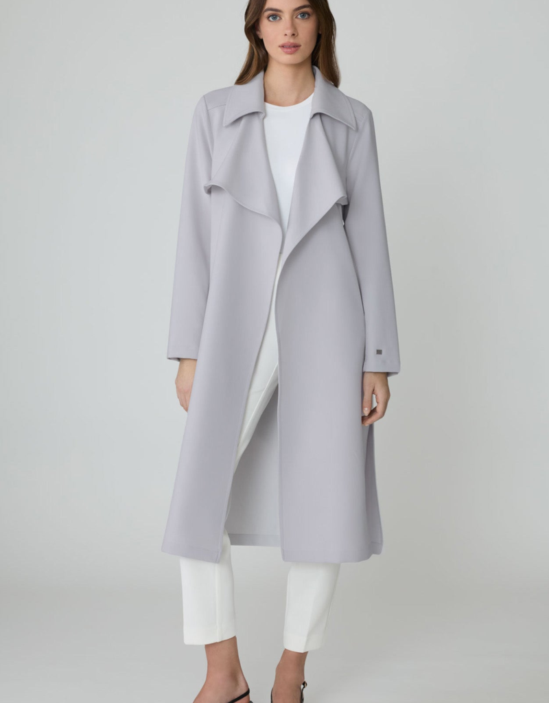 Soia and Kyo Dimitra Relaxed Fit Trench Coat in Stone