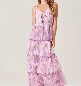 ASTR Daytona Floral Pleated Maxi Dress