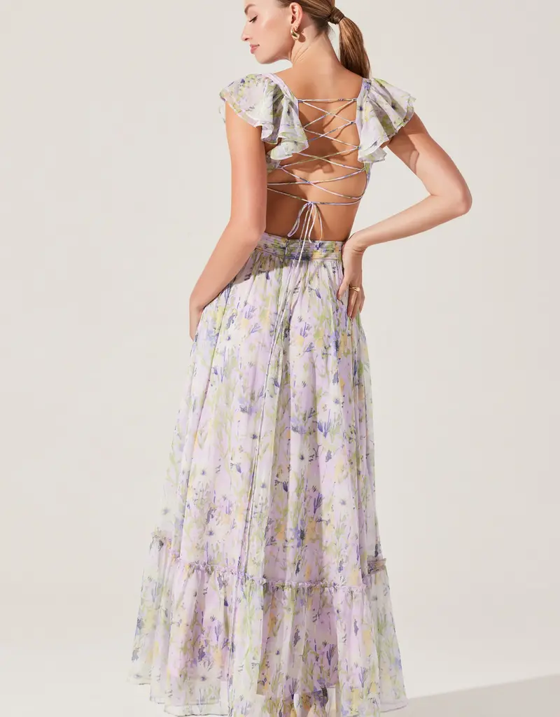 ASTR Primrose Pleated Floral Dress