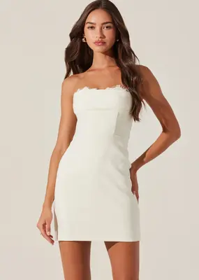 ASTR Melani Mini Dress With Peekaboo Lace