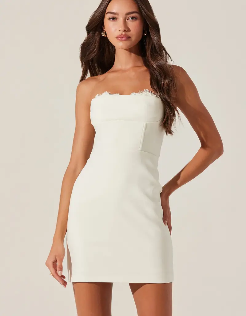 ASTR Melani Mini Dress With Peekaboo Lace