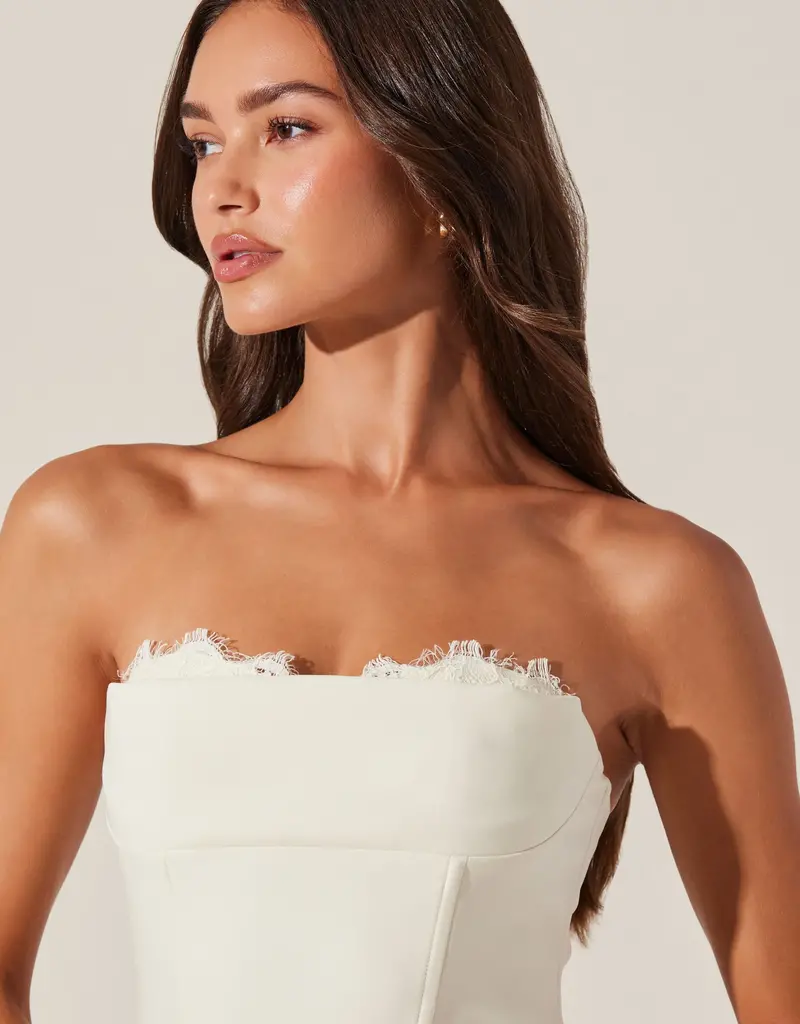 ASTR Melani Mini Dress With Peekaboo Lace