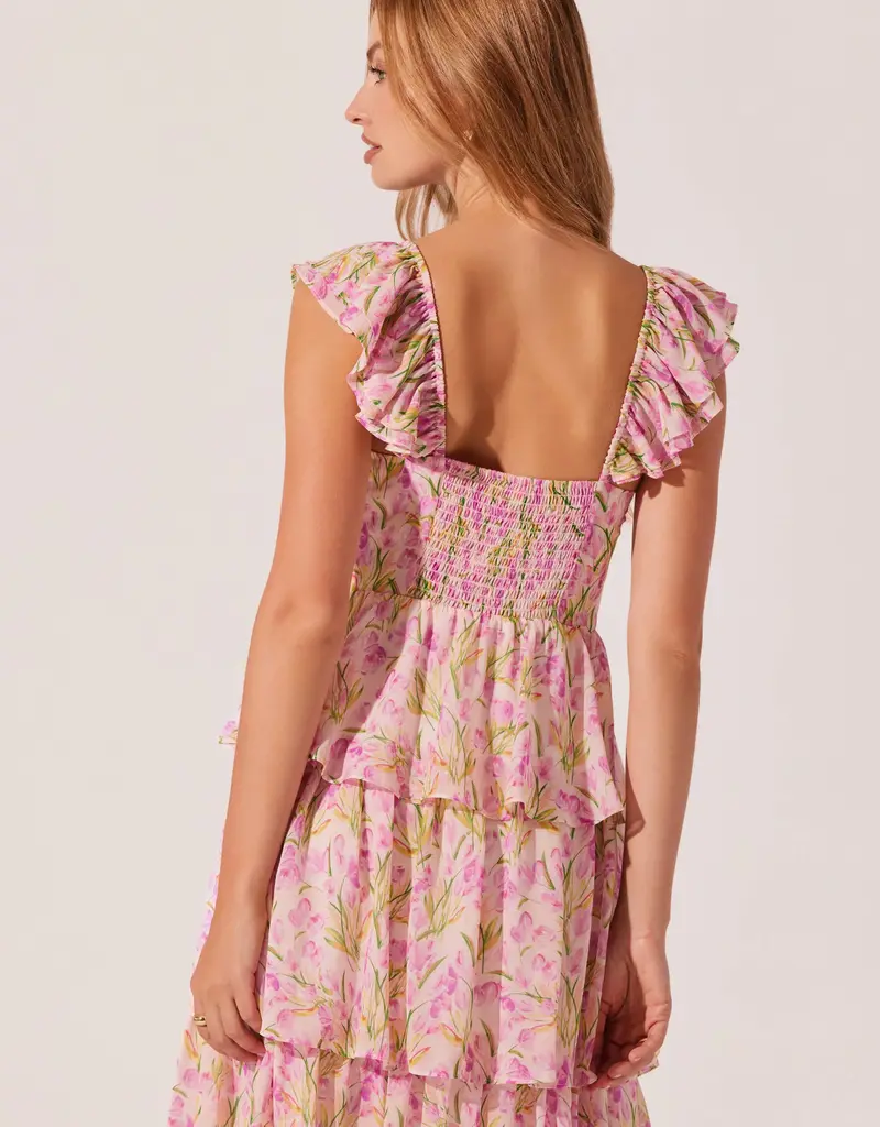 ASTR Midsummer Dress in Pink Floral