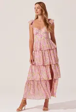ASTR Midsummer Dress in Pink Floral