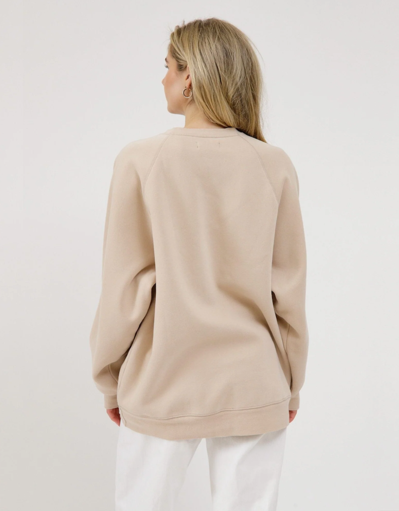 Brunette the Label Brunette Varsity NYBF Crew in Washed Tan