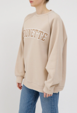 Brunette the Label Brunette Varsity NYBF Crew in Washed Tan