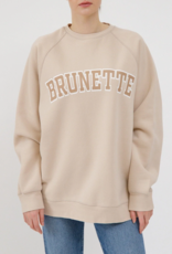 Brunette the Label Brunette Varsity NYBF Crew in Washed Tan