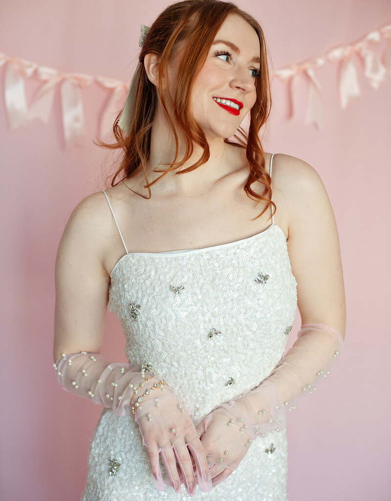 Mable Mindy Floral Sequin Mini Dress