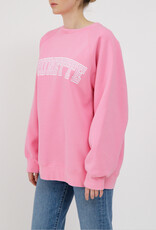 Brunette the Label Brunette Varsity NYBF Crew in Bubble Gum Pink