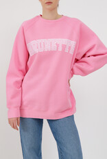 Brunette the Label Brunette Varsity NYBF Crew in Bubble Gum Pink