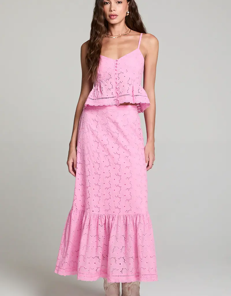 Saltwater Luxe Tatum Maxi Skirt in Pink