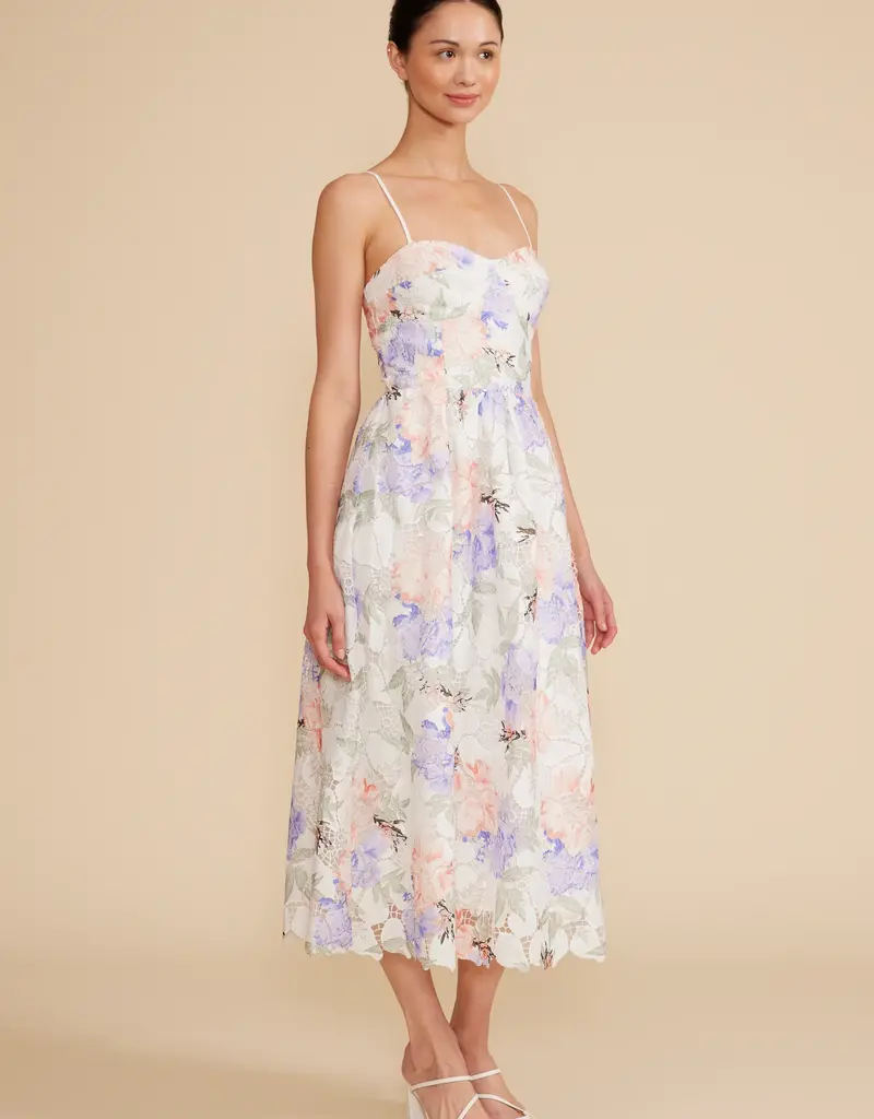 Lucy Paris Edda Lace Midi Dress