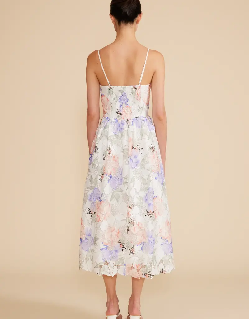 Lucy Paris Edda Lace Midi Dress