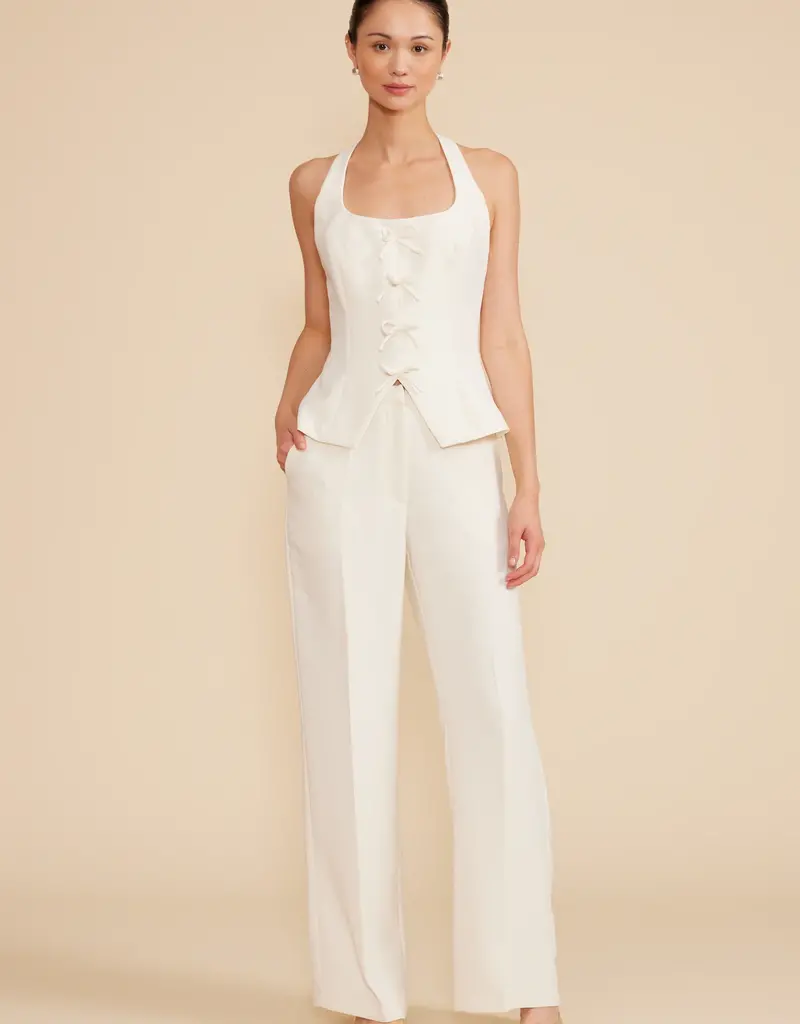 Lucy Paris Clementine Longline Vest Top with Bow Details
