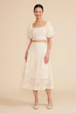 Lucy Paris Pippa Floral Puff Sleeve Crop Top