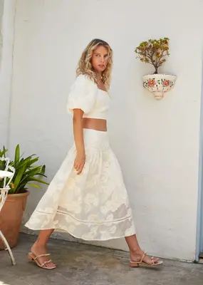 Lucy Paris Pippa Midi Floral Midi Skirt