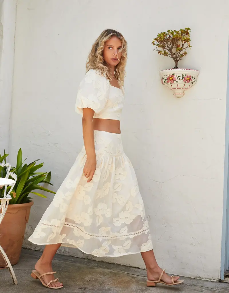 Lucy Paris Pippa Midi Floral Midi Skirt