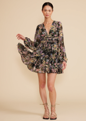 Lucy Paris Myra Dark Floral Mini Dress