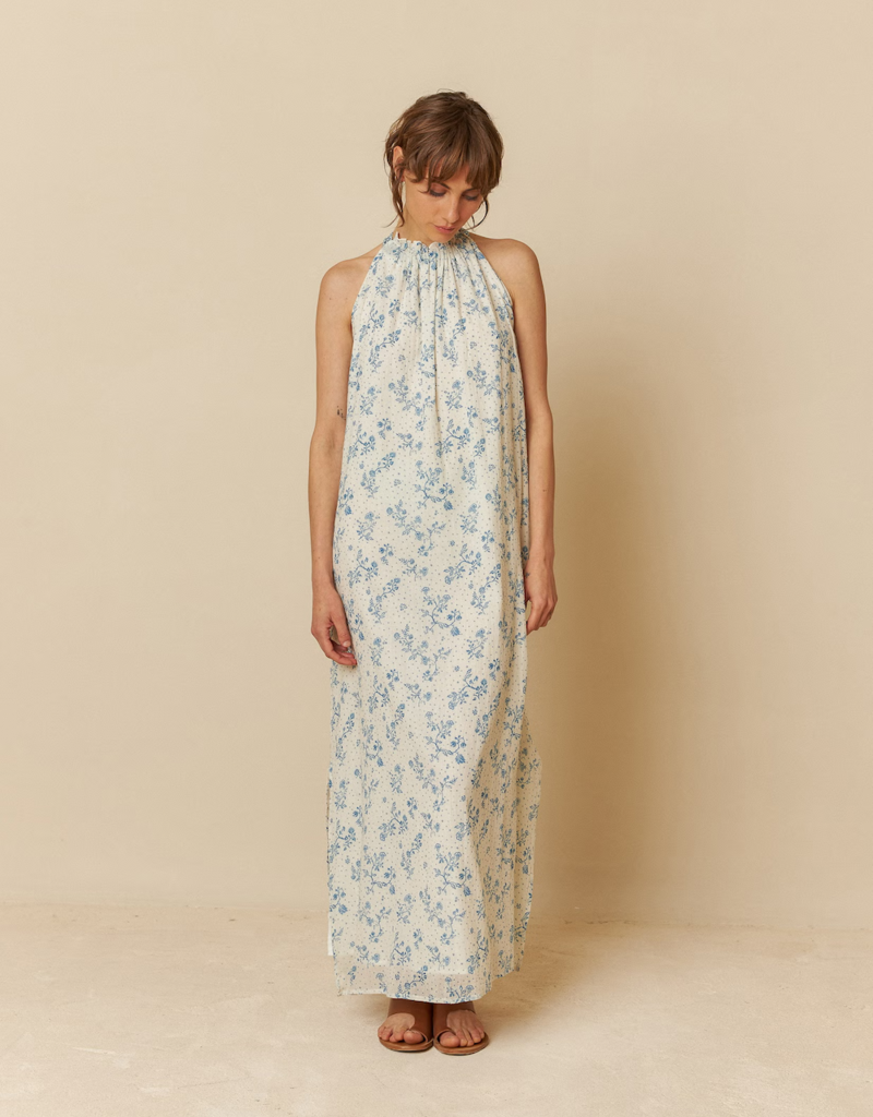 Indi and Cold Manuella Adjustable Halter Neck Maxi Dress