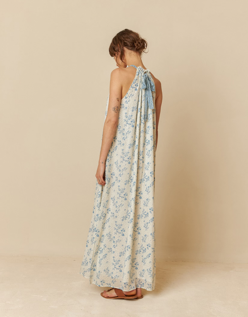 Indi and Cold Manuella Adjustable Halter Neck Maxi Dress