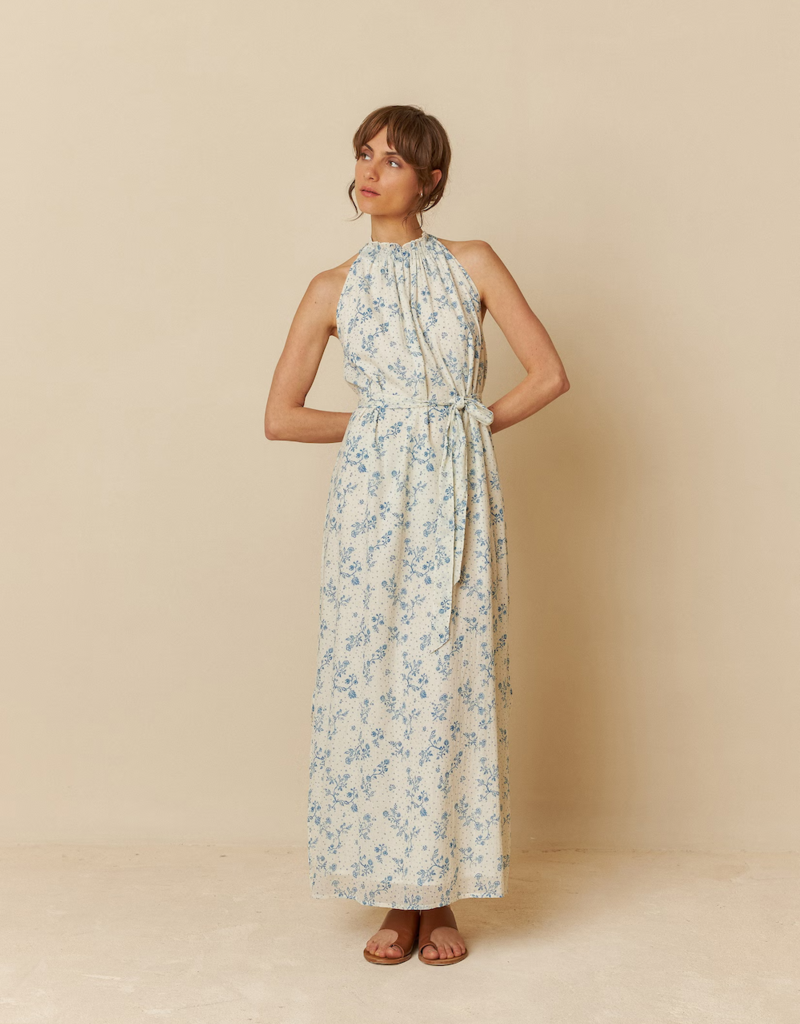 Indi and Cold Manuella Adjustable Halter Neck Maxi Dress