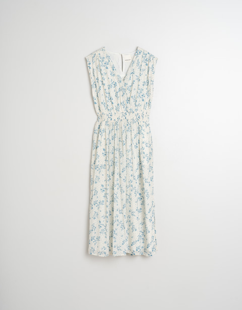 Indi and Cold Harmony Crossover Elastic Cotton Maxi Dress