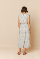 Indi and Cold Harmony Crossover Elastic Cotton Maxi Dress