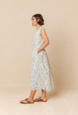 Indi and Cold Harmony Crossover Elastic Cotton Maxi Dress